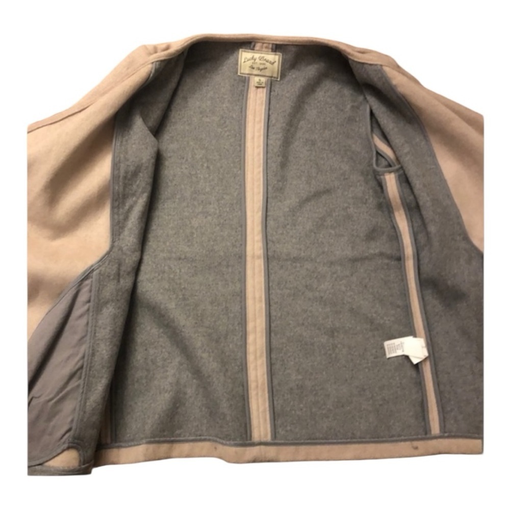 Lucky Brand Beige and Gray Asymmetrical Wool Jacket Women's Size Small - Picture 12 of 12